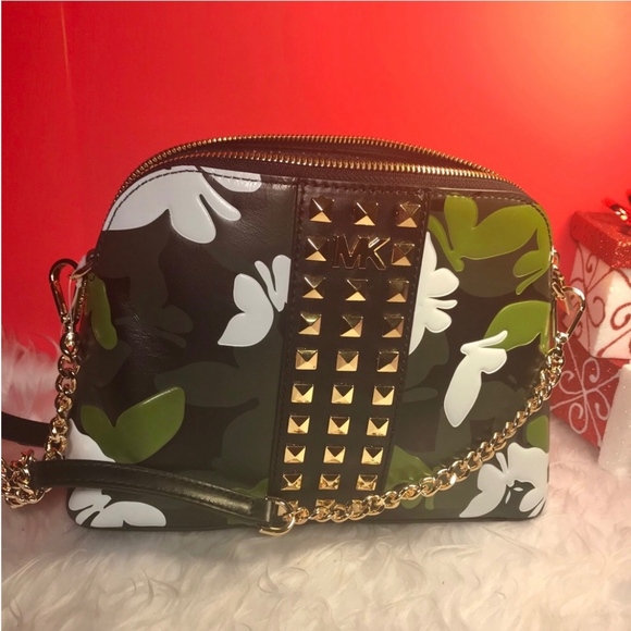 Michael Kors | Bags | New Mk Michael Kors Crossbody Black Camo | Poshmark